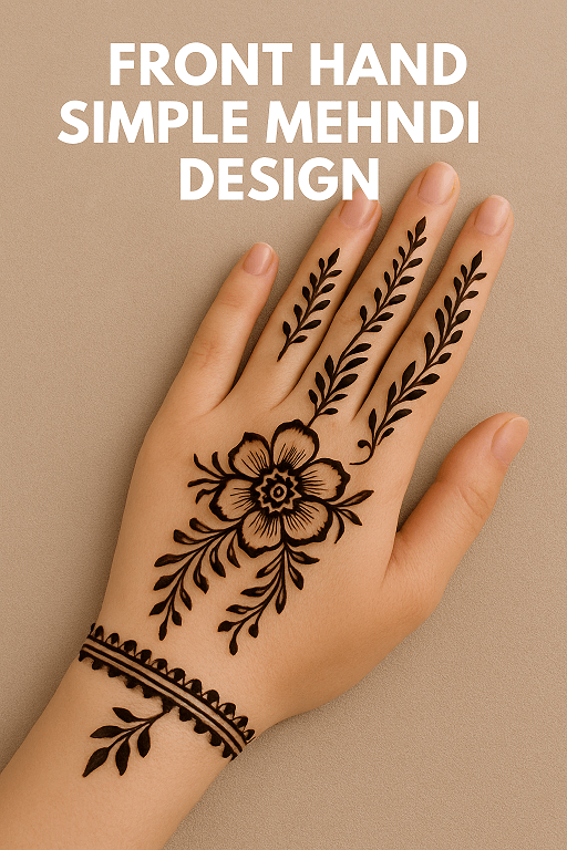 Front Hand Simple Mehndi Design